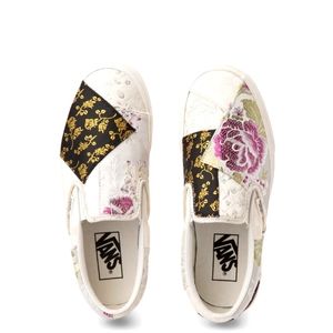 Vans Brocade Patchwork Slip Ons - 9.5